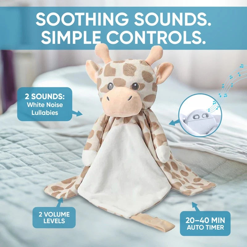 Musical Light-Up Giraffe Musical Comforter Baby Infant Toddler Comforter Comfort Toy - White Noise Lullaby - Machine Washable