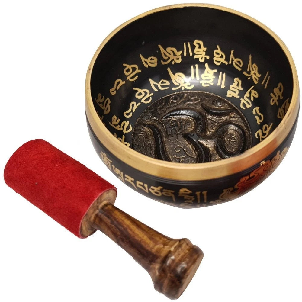 Tibetan Bowl Mediation Prayer Rin Suzu Gongs Instrument Mantra Music Bells - Om Chanting Bells Music Sounds