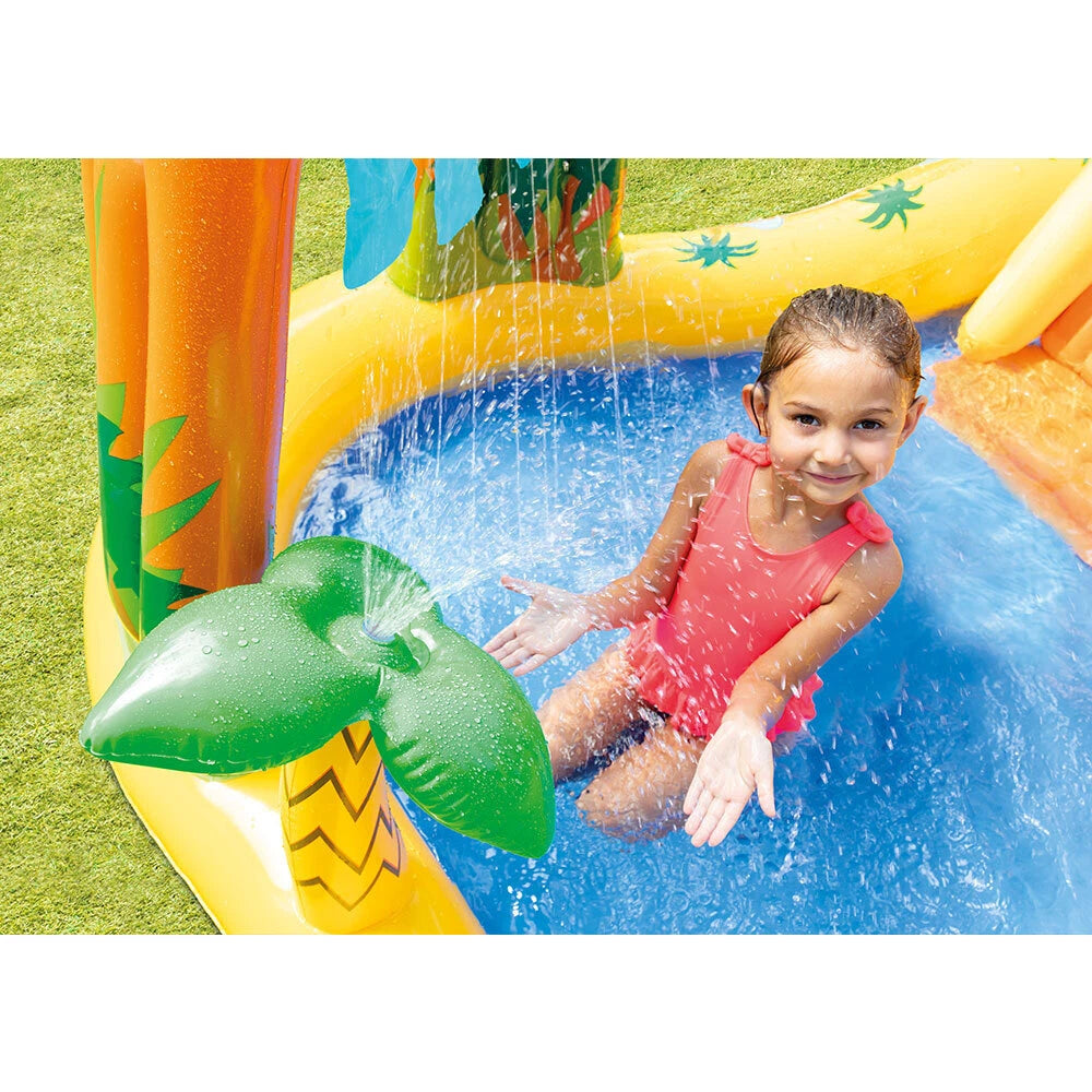 Intex Inflatable Swimming Pool Water Slide and Sprayer Kids Water Splash Fun Activity Pool