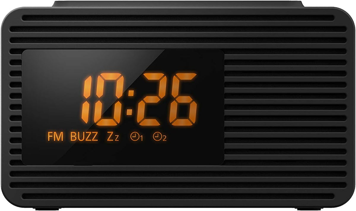 Panasonic Portable Dual Alarm FM Clock Radio Large LED Display 10 Pre-Set FM Stations
