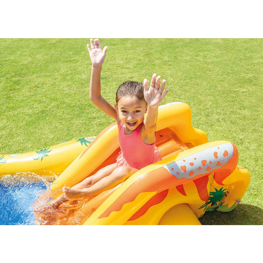 Intex Inflatable Swimming Pool Water Slide and Sprayer Kids Water Splash Fun Activity Pool