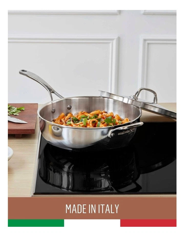 Essteele 28cm Stainless Steel Pan Meat Vegetable Saute Pan, Disherwasher and Oven Safe