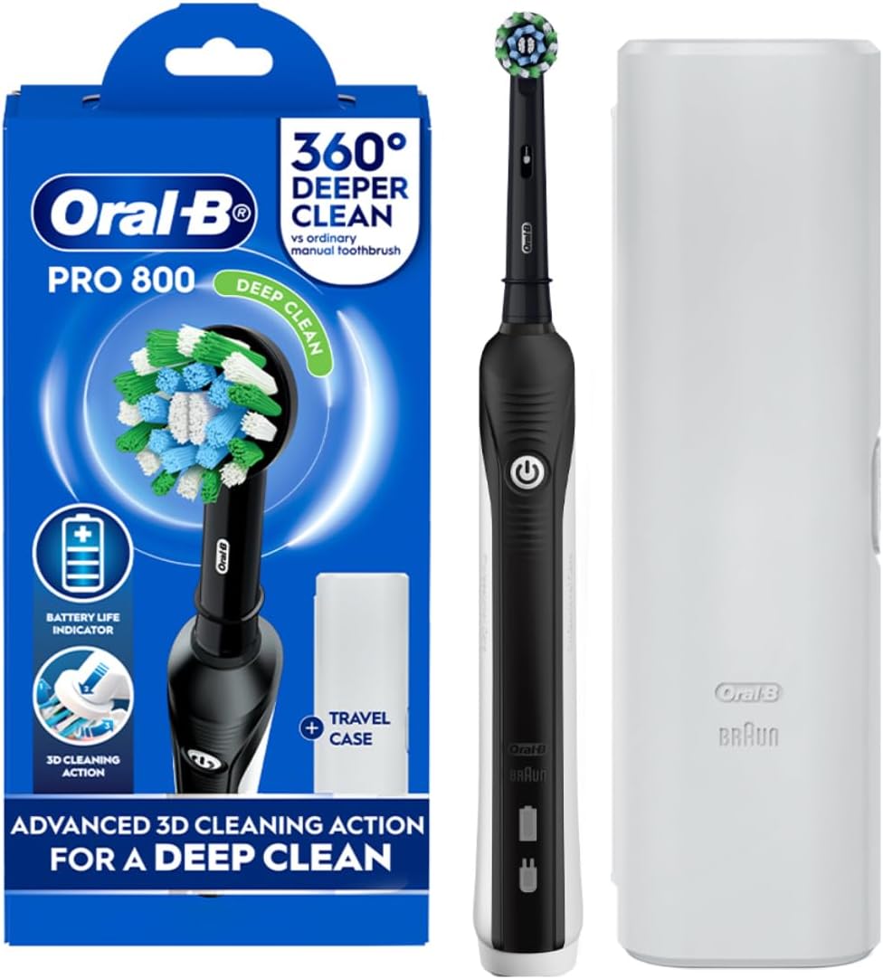 Oral B Electric Toothbrush Rechargeable Tooth Brush - Daily Clean Mode 2 Minute Timer - Deep Clean Rotating Brush Head