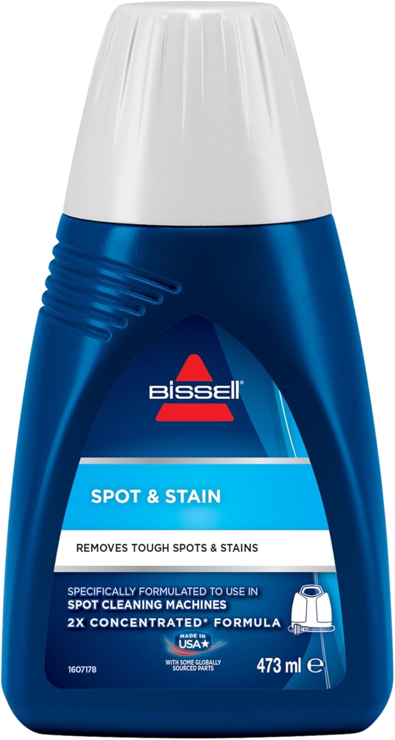 Bissell Spot & Stain Solution Formula Remover | For Spot Cleaning Machines | Carpet Rug Car Upholstery | Odour Eliminator