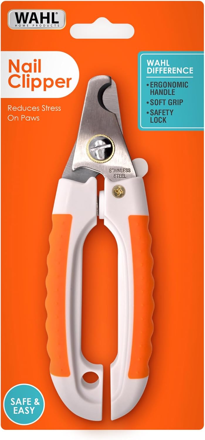 Wahl Pet Nail Clipper, Easy and Safe Manual Dog Cat Trimmer, Large Ergonomic Handle Soft Grip