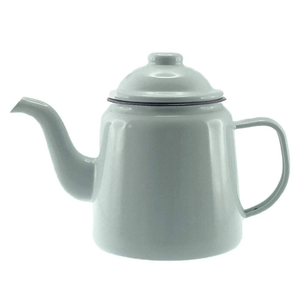 Vintage Teapot 950ml Tea Brewing Pot Retro Enamel Tableware