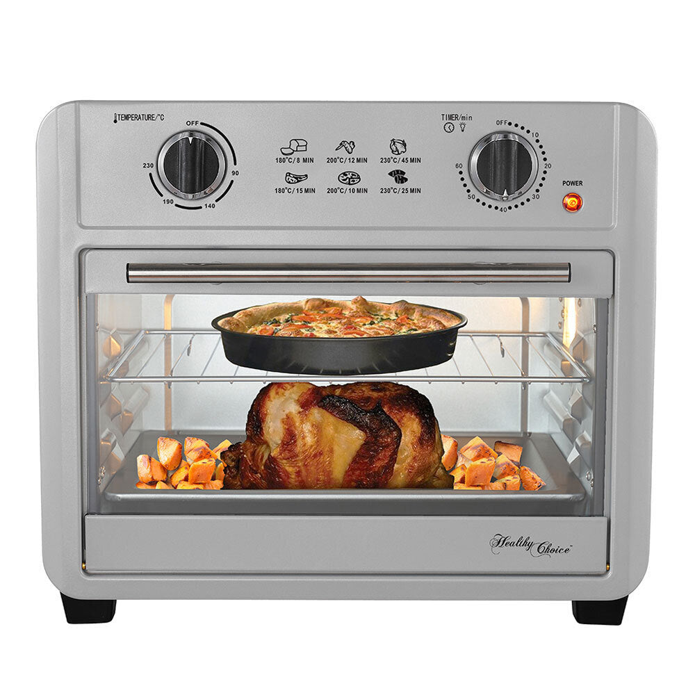 Electric Convection Air Fryer Oven 23L Airfryer 1700W Food Cooking Benchtop Stainless Steel