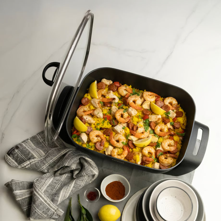 Tefal Banquet 7L Frypan, Electric Home Kitchen Large Frying Pan Cooker, Portable Appliance