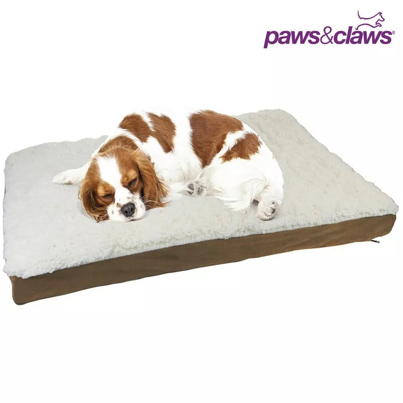 Orthopedic Pet Dog Bed 75x50cm Indoor Dog Cat Memory Foam Mattress Mat Soft Sherpa Non Slip
