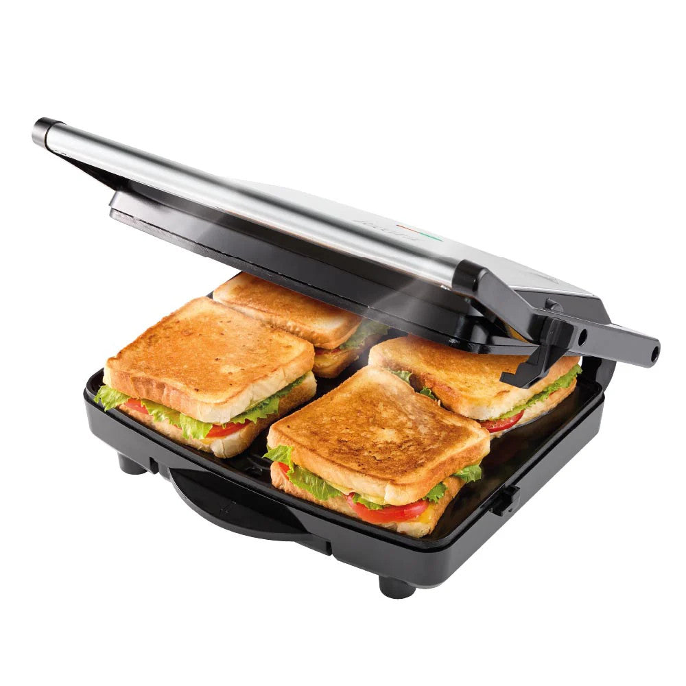 Sandwich Maker 4 Slice Electric Toastie Panani Press Non-Stick Hotplate Grill FROA Free Focaccias Bread Toasting