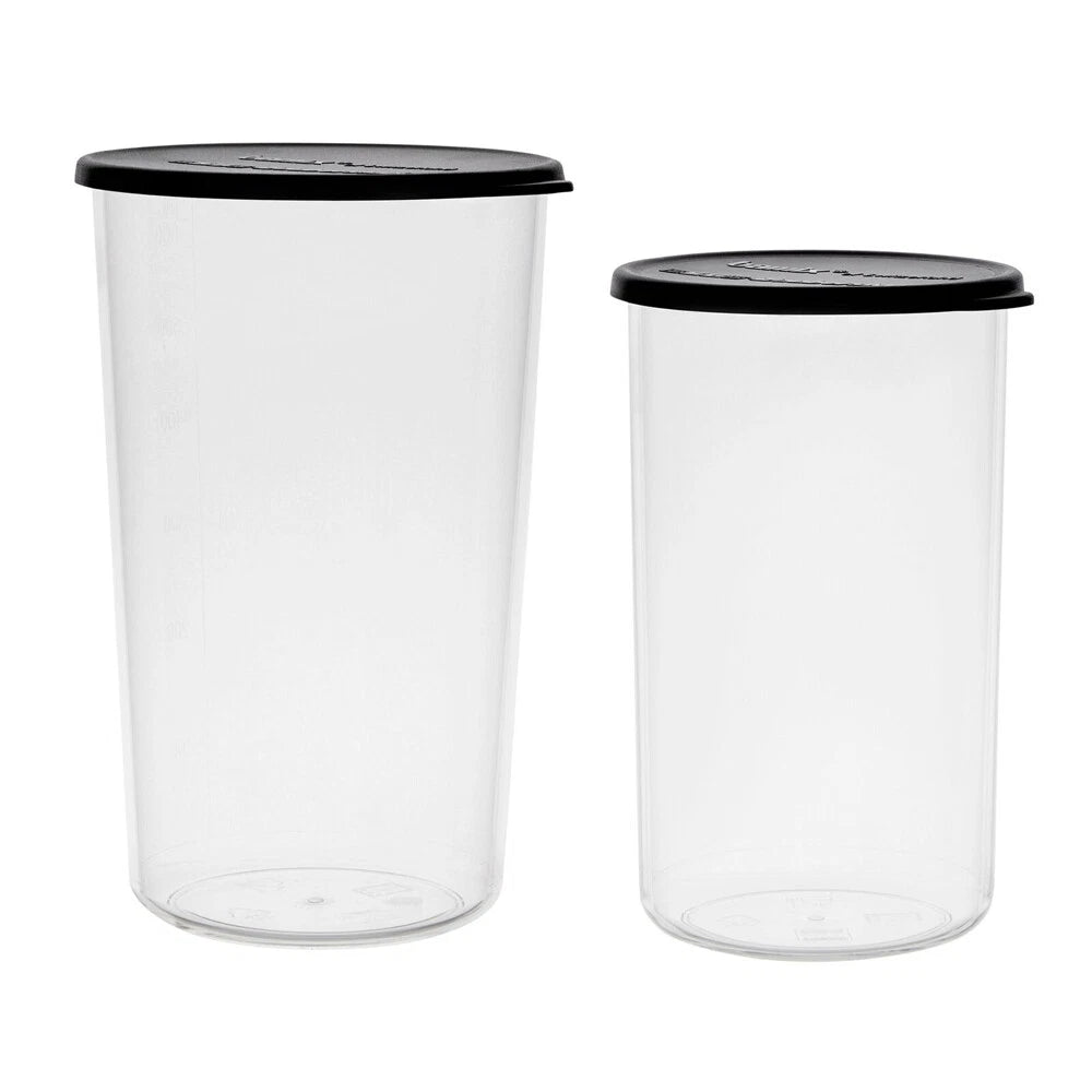 2x Bamix Food Jug Containers Beakers Leftover Spare Organiser Shatter-proof Heat-Resistant Dishwasher Safe
