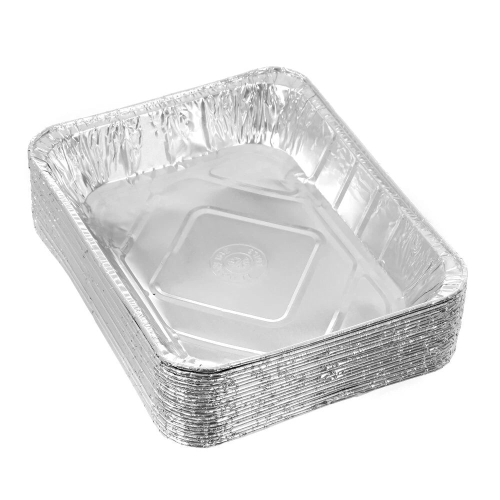 20x BBQ Disposable Aluminium Foil Roasting Oven Baking Party Tray , Heavy Duty, Freezer Oven Safe