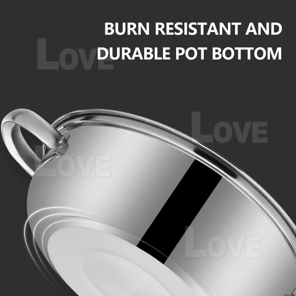 Stainless Steel Steaming Pot 3 Tier - Dumpling Vegetable Fish Meat Steamer - Lightweight Family Cooker, Stovetop