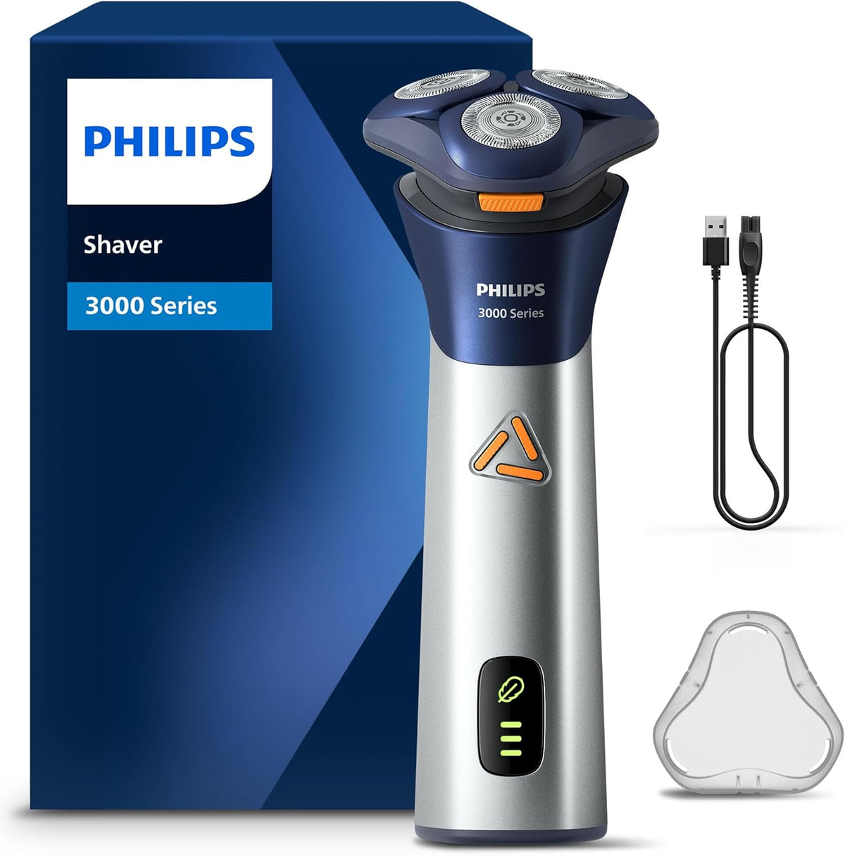 Philips Wet and Dry Electric Shaver, Cordless Smooth Shaver Razor PowerCut Blades, 6D Flex Heads