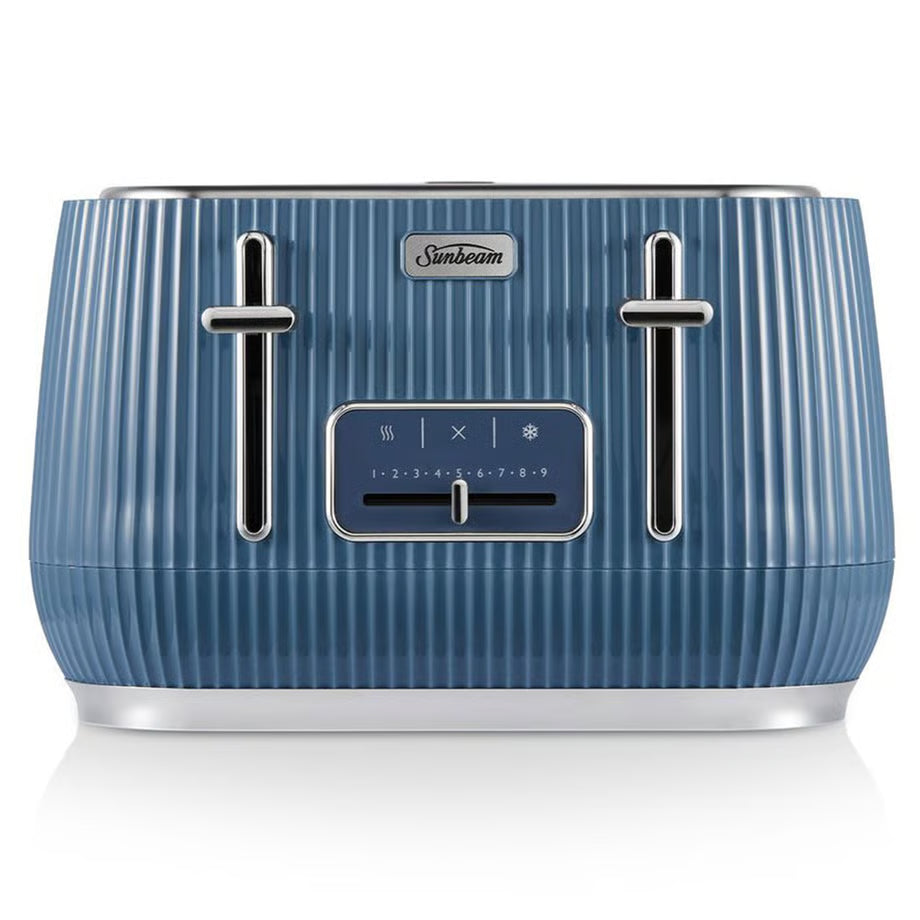 Sunbeam 4 Slice Toaster, Electric 9 Browning Settings, Elegant Kitchen Appliance - Removable Crumb Tray