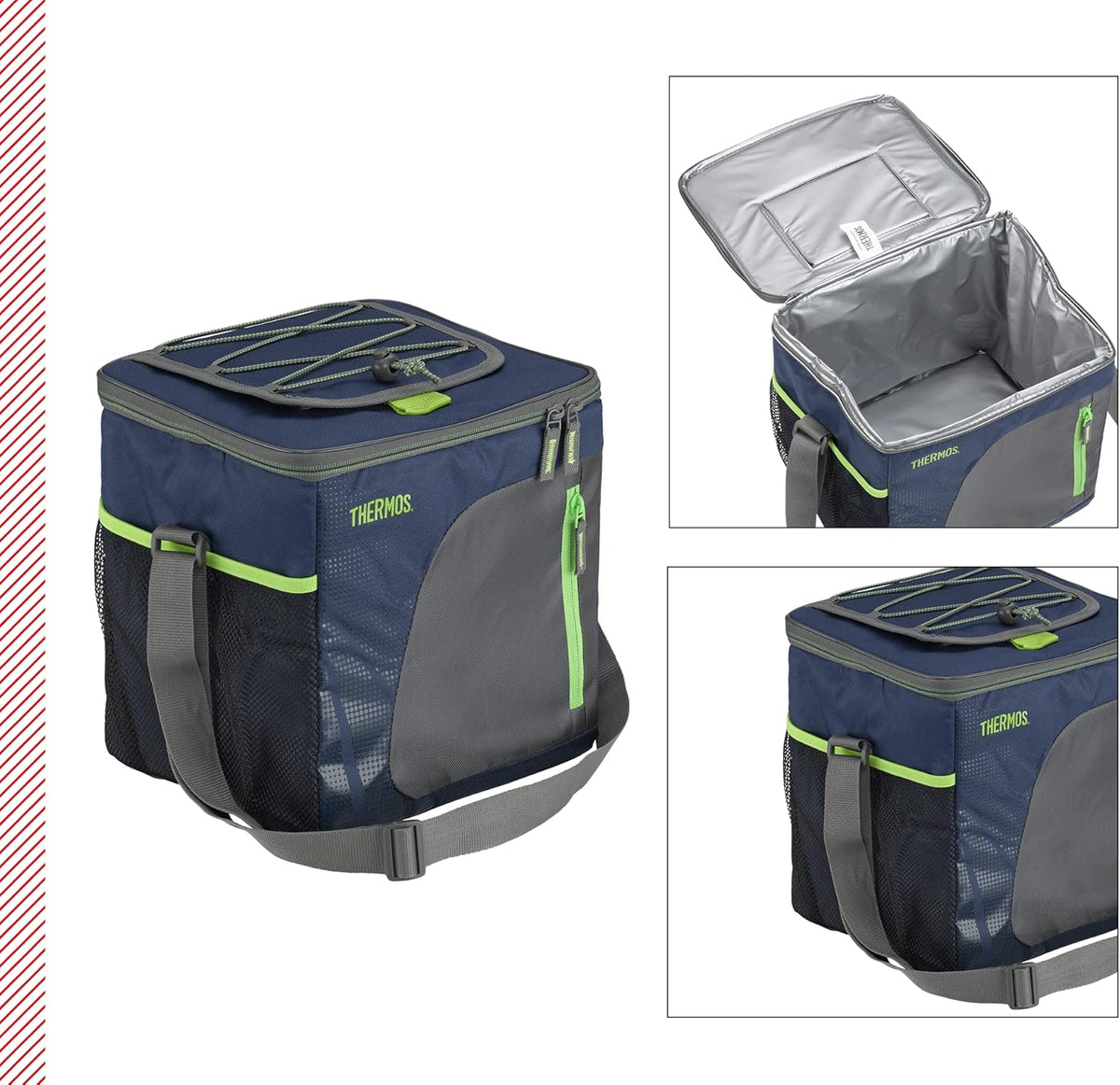 Thermos 24 Can Cooler Soft Cooler Bag Insulated Soft Sided Cooler Beach Cooler Carry Bag