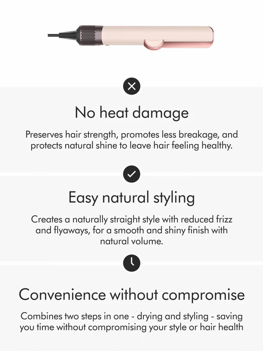 Dyson Airstrait Straightener Fast Powerful Drying Styler Handheld Women's Hair Styling - Wet to Dry Styling Mode