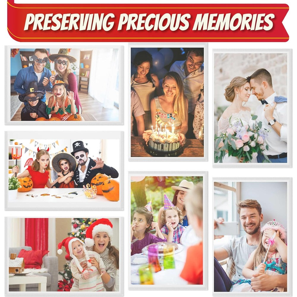 10x Magnetic Photo Frames Fridge Locker Photograph Magnet Pictures Clear Pocket