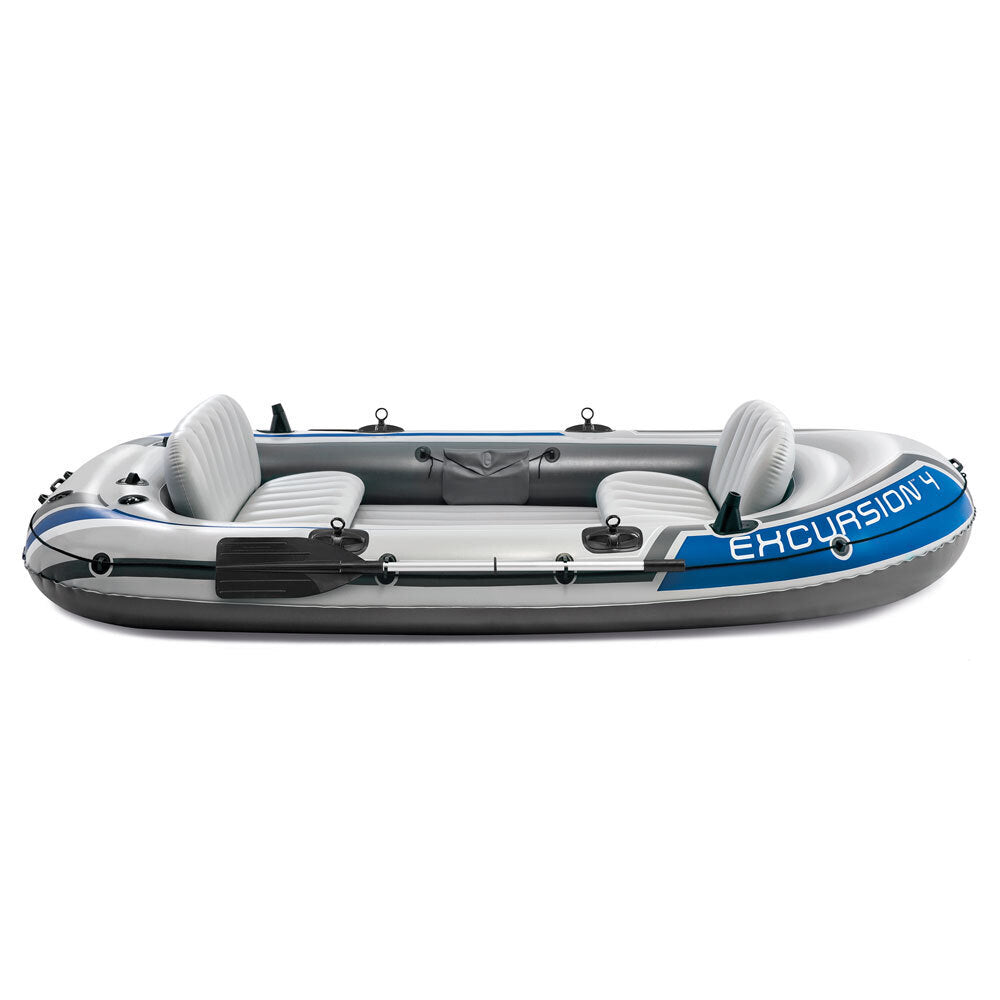 Intex Inflatable 4 Person Boat Water Float Raft River 315cm Sports Fishing Boat with Pump and Oars