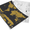 Large Scratch Off World Map 82x59cm Holiday Travel Poster Interactive Large Atlas Destination Deluxe Map