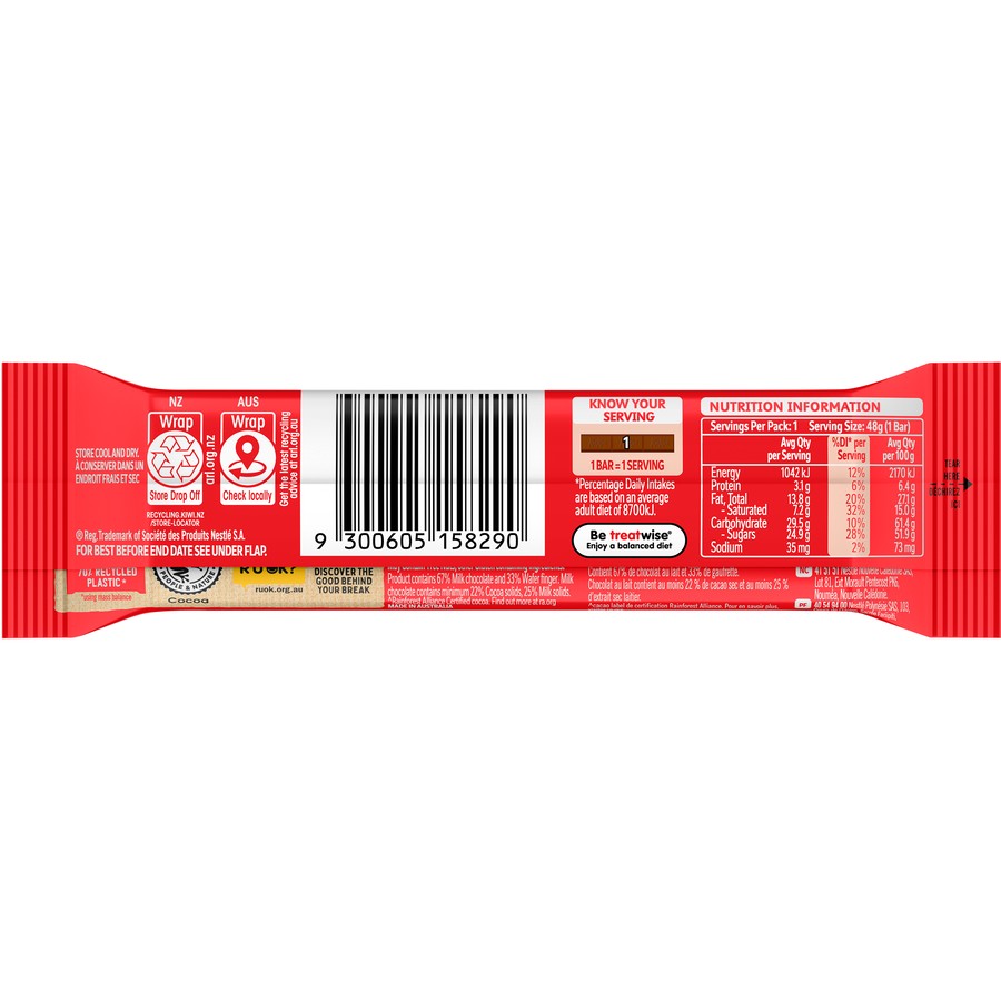 20 x Nestle Kit kat Chunky Chocolate Bars Snack KitKat Treat Work School 50g