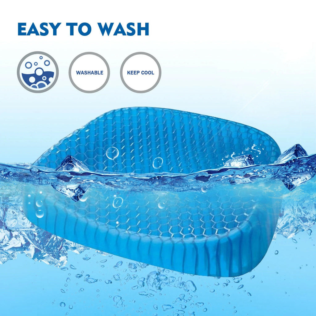 Car Home Office Seat Cushion Flexible Gel Honeycomb Support Back Spine Protector Back Relief Pad