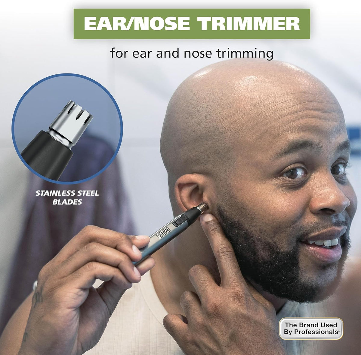 Wahl Micro Groomsman, Men's Personal Detail Trimmer Nose Ear Eyebrow Sideburns, Battery Travel Hair Clipper