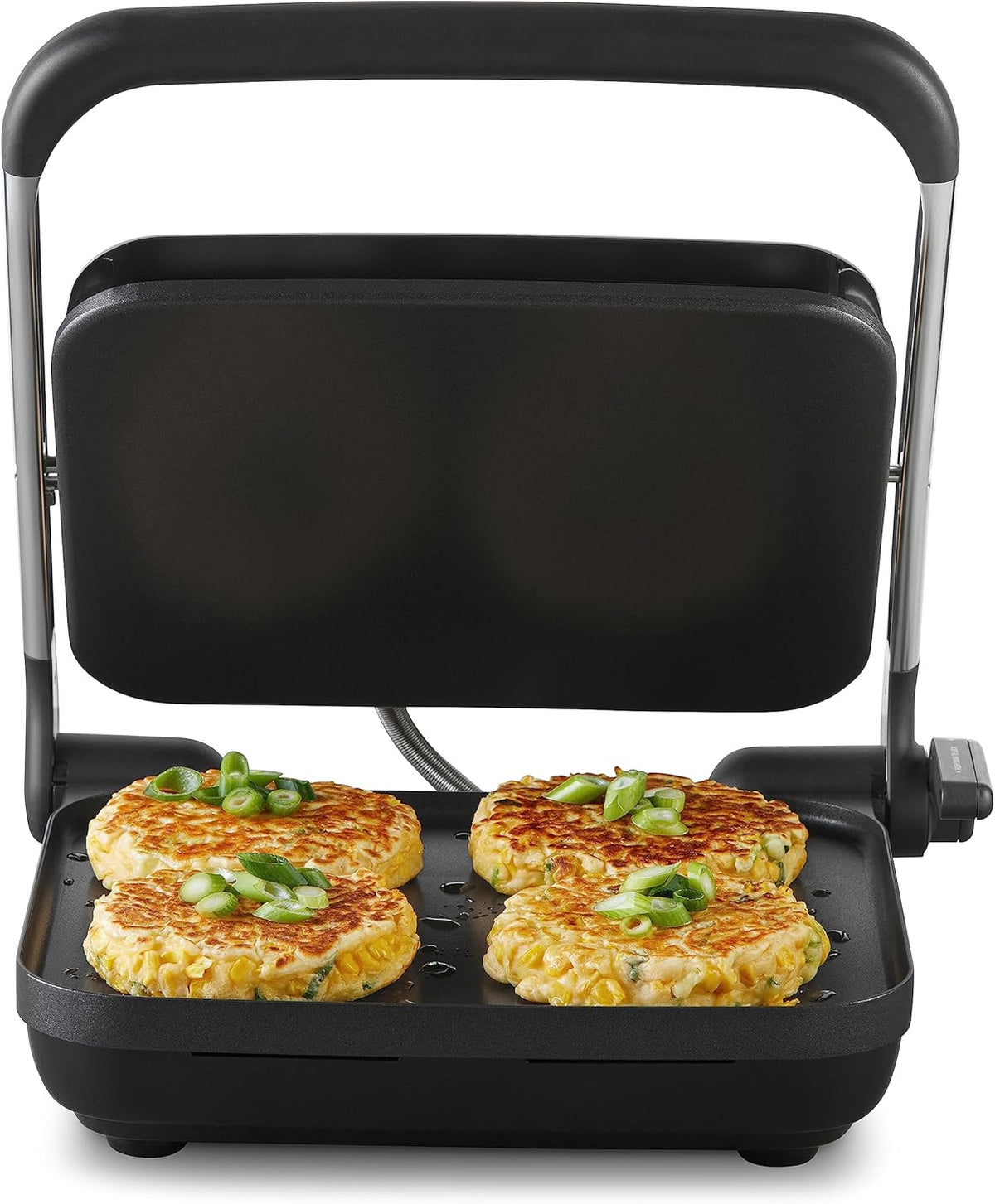 Sunbeam 4-Slice Sandwich Press Toastie Jaffle Maker, Fritters, Breakfast, Quick Meals, Pancake Bacon Egg Cooker, Non-Stick Cooking
