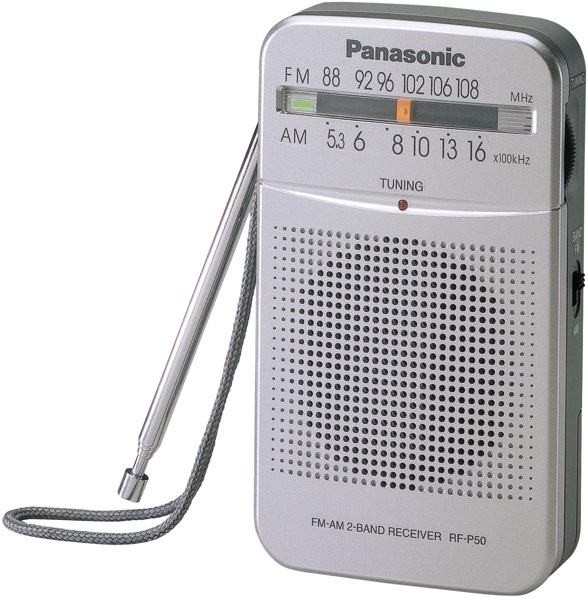 Panasonic AM/FM Pocket Radio Handheld Manual Tuning Walking Exercise 3.5mm Headphone Jack