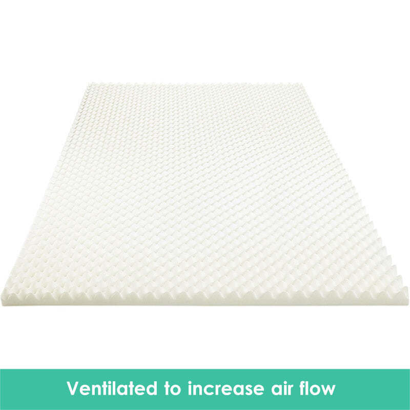 King Sized Premium Egg Crate Topper 5cm Underlay Mattress Topper Protector Matress Topper