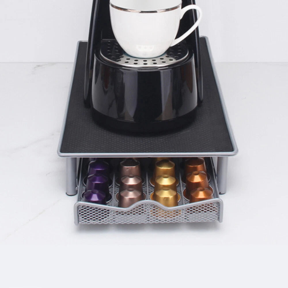 Coffee Pod Holder Nespresso Compatible Drawer Storage Kitchen Organizer Compatible Stores