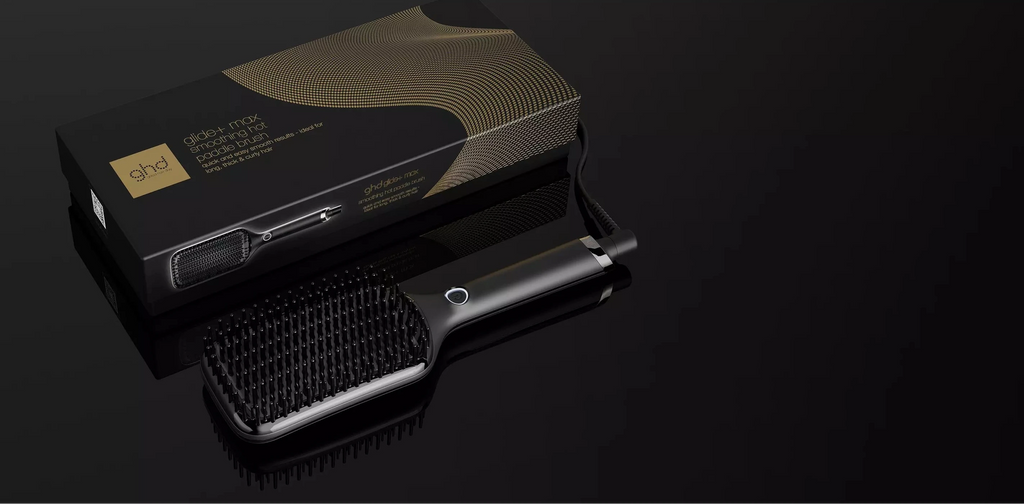 GHD Heated Hair Brush, Hot Brush Styler for Long Thick Curly Hair, Smoothing Paddle Brush