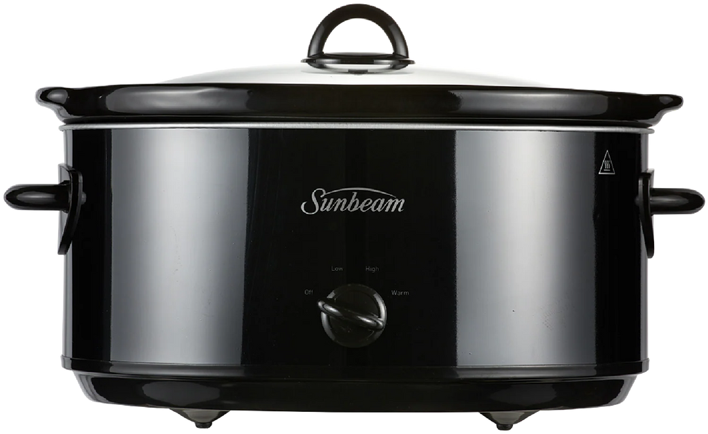 Sunbeam Slow Cooker Electric 7.5L Meat Stew Soup Maker, Ceramic Bowl, Home Kitchen Appliance