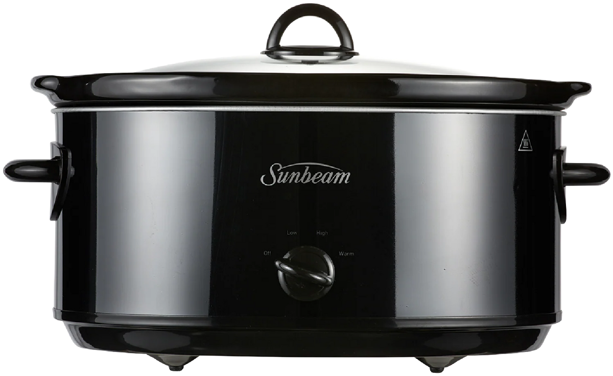 Sunbeam Slow Cooker Electric 7.5L Meat Stew Soup Maker, Ceramic Bowl, Home Kitchen Appliance