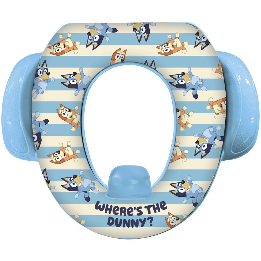 Bluey Potty Toilet Training Seat, Toddler Kids Soft Potty Seat with Splashguard, Cushioned Seats for Standard Toilets