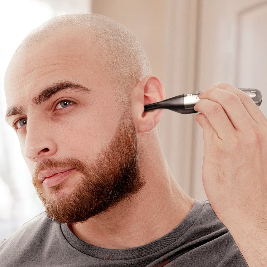 Wahl Ear Nose Eyebrow Rechargeable Trimmer, Portable Travel Grooming Kit
