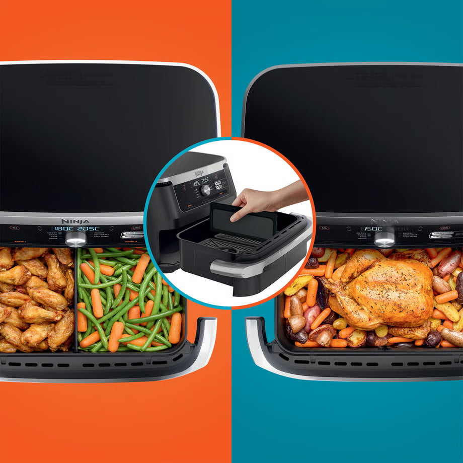 Ninja Air Fryer Dual Basket | 2x 5.2L Double Tray Airfrying Healthier Cooking | Air Roast Dehydrate