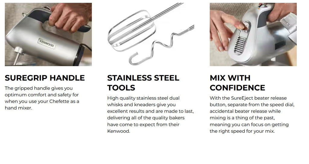 Kenwood Stand Mixer 3.5L Stainless Steel Bowl | Hand Mixer | Electric Benchtop Mixing Machine