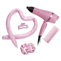 Remington Pink Hair Dryer Blowdryer 2100W Fast Drying Styler with Overnight Heatless Curling Rod