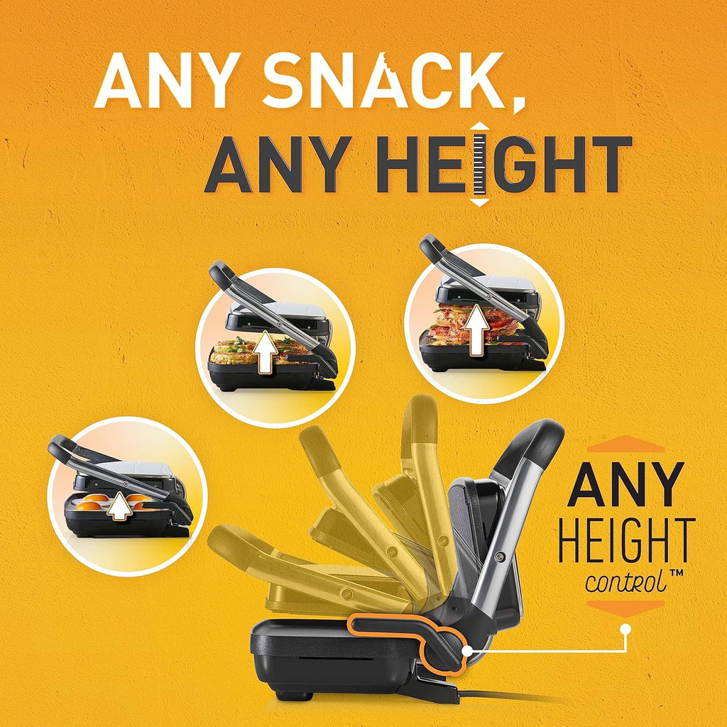 Sunbeam 4-Slice Sandwich Press Toastie Jaffle Maker, Fritters, Breakfast, Quick Meals, Pancake Bacon Egg Cooker, Non-Stick Cooking