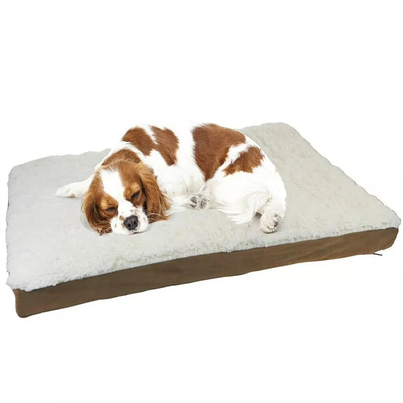 Orthopedic Pet Dog Bed 75x50cm Indoor Dog Cat Memory Foam Mattress Mat Soft Sherpa Non Slip