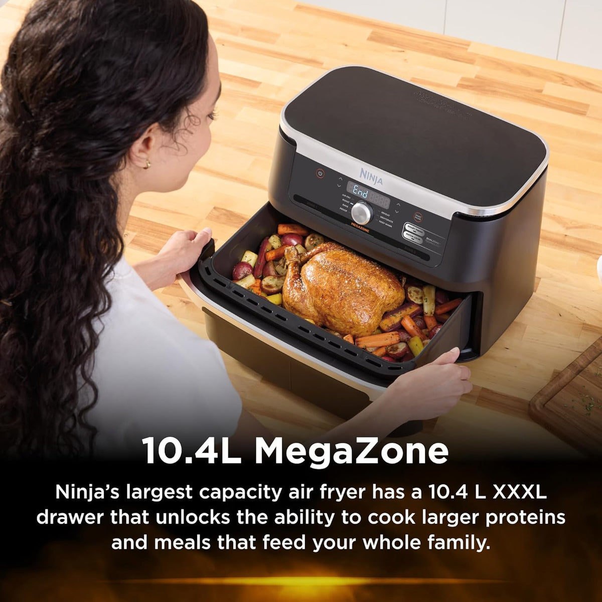 Ninja Air Fryer Dual Basket | 2x 5.2L Double Tray Airfrying Healthier Cooking | Air Roast Dehydrate