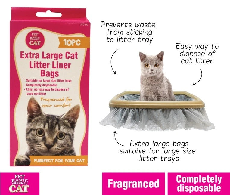 30x Cat Kitty Litter Liners Bags Disposable Waste Poo Poop Dispose Waste Toilet Box Liner