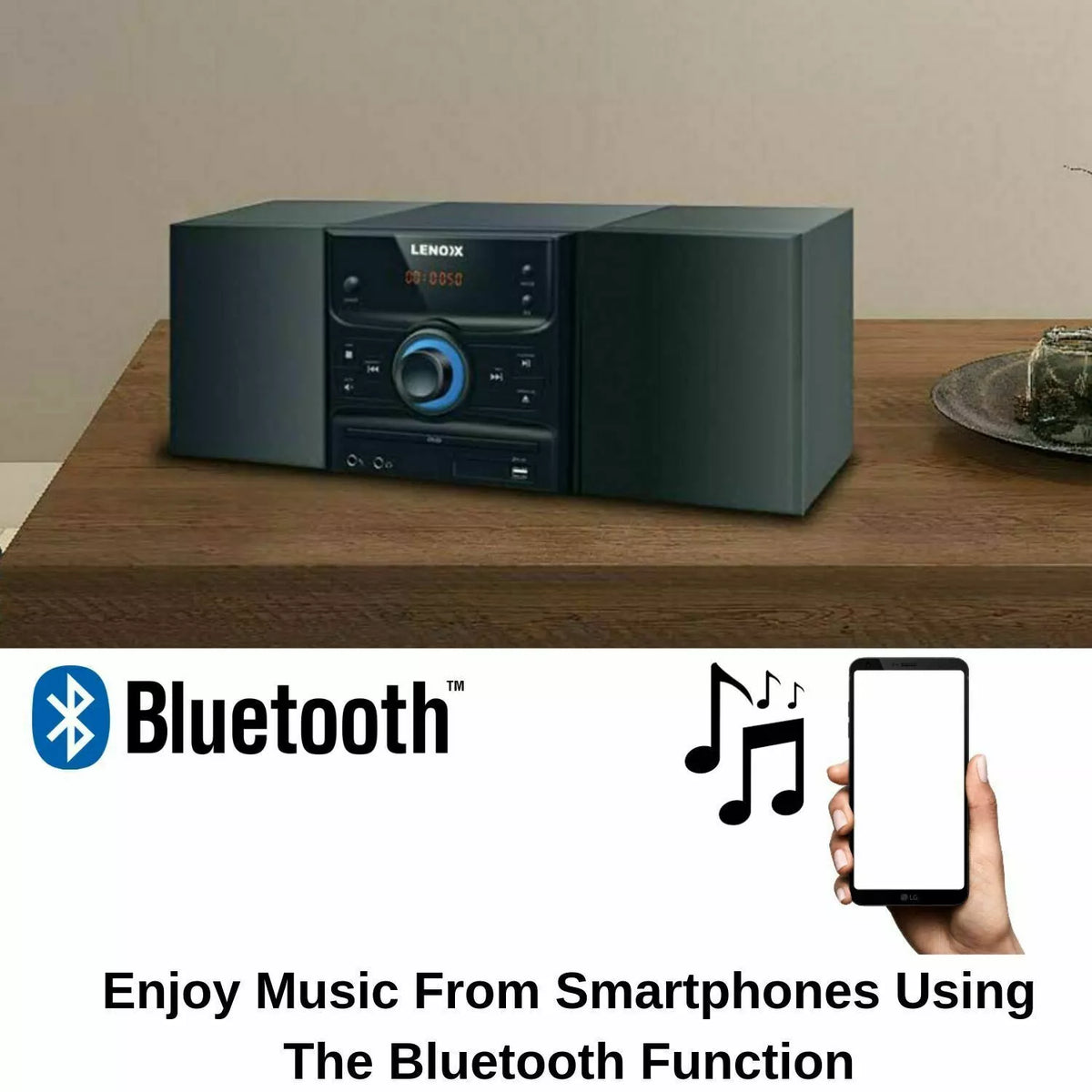 Bluetooth FM Radio 30W HiFI CD Player Speakers Music Hi Fi System USB w/ Remote