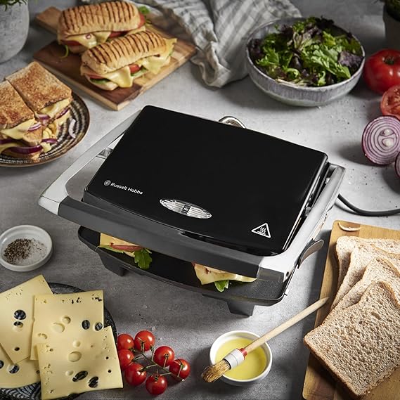 Russell Hobbs | 4-Slice Sandwich Press | Non-Stick Electric | Jaffle Toastie | Fast Heat | Non-Stick