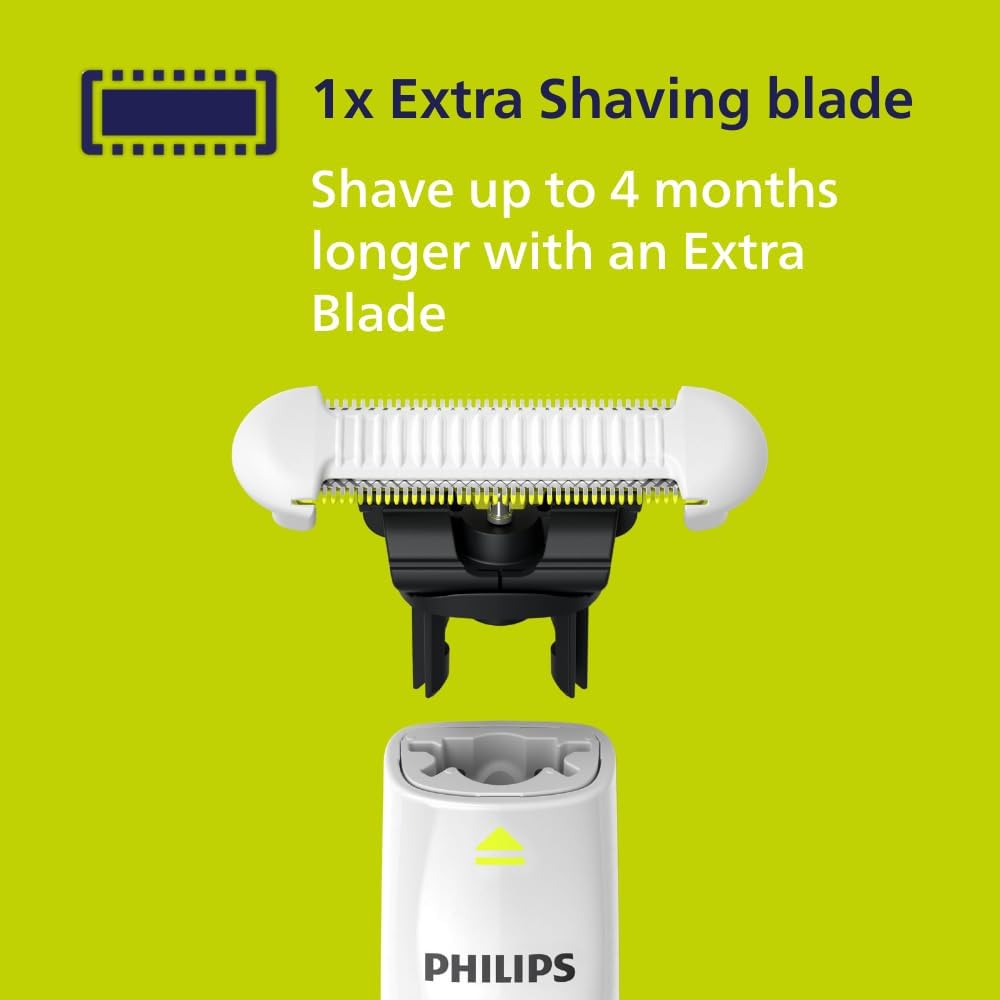 Philips Waterproof Body Shaver, Mens Womens Cordless Shave and Trim Razor, Rechargeable 3mm Body Comb, Intimate Private Hair Remover