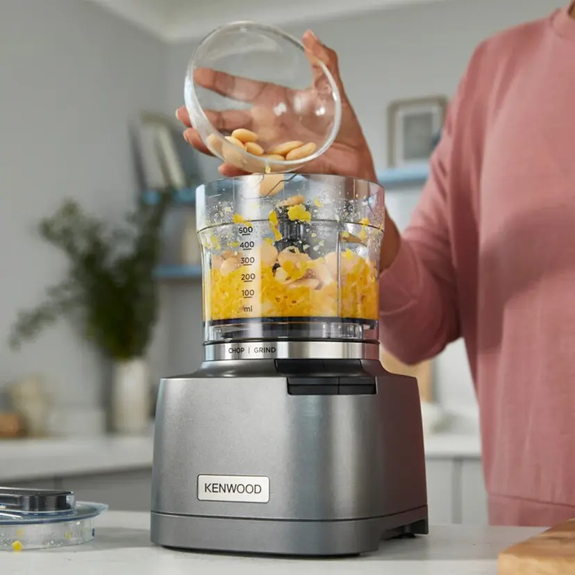 Kenwood CHP80000SI Duo Prep 2 in 1 Chopper and Grinder | Dishwasher Safe Parts | High Speed Metal Grinder | Powerful 800W Motor | Compact Design