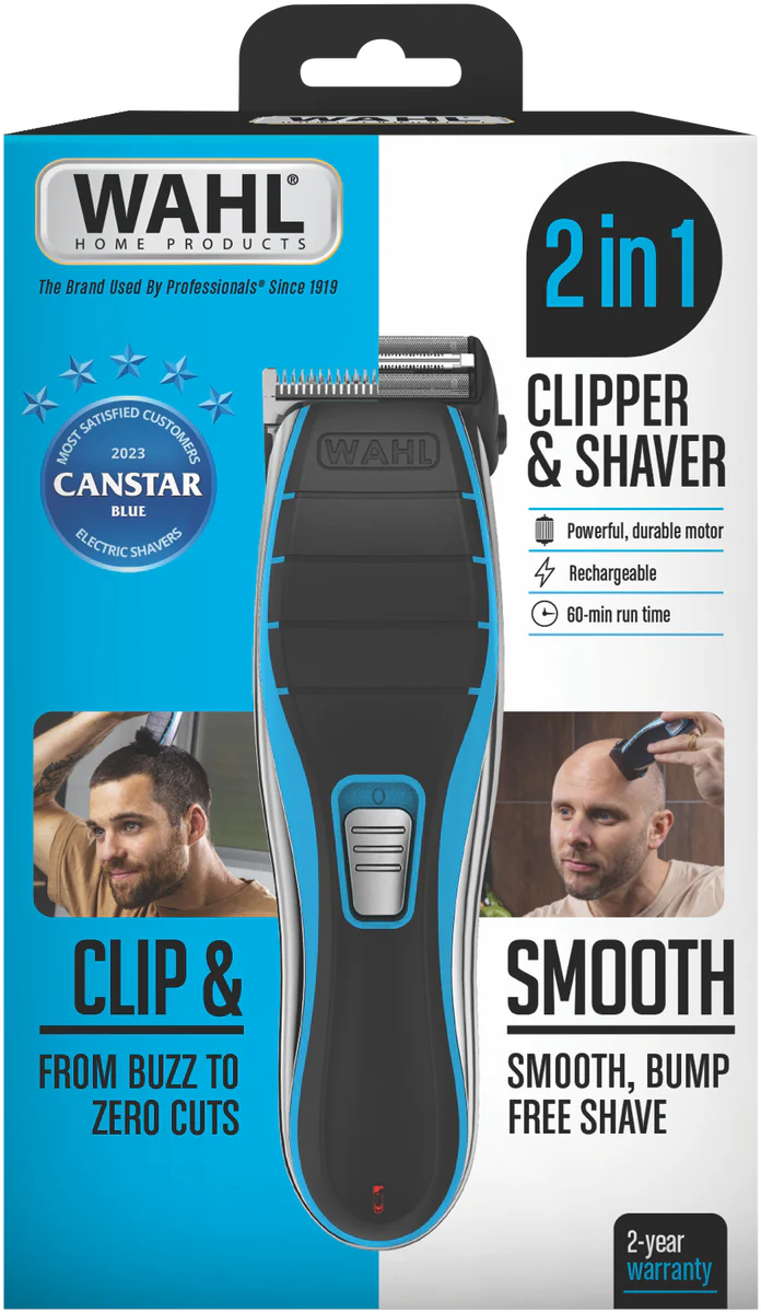 Wahl Hair Trimmer Buzz Zero Cut Shaver Clipper Rechargeable Powerful Motor Razor