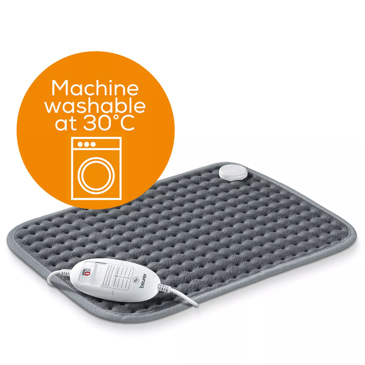 Beurer Electric Heating Pad Warmer | Heat Therapy Mat Neck Shoulder Back Pain Relief | Fleecy Micro Fibre