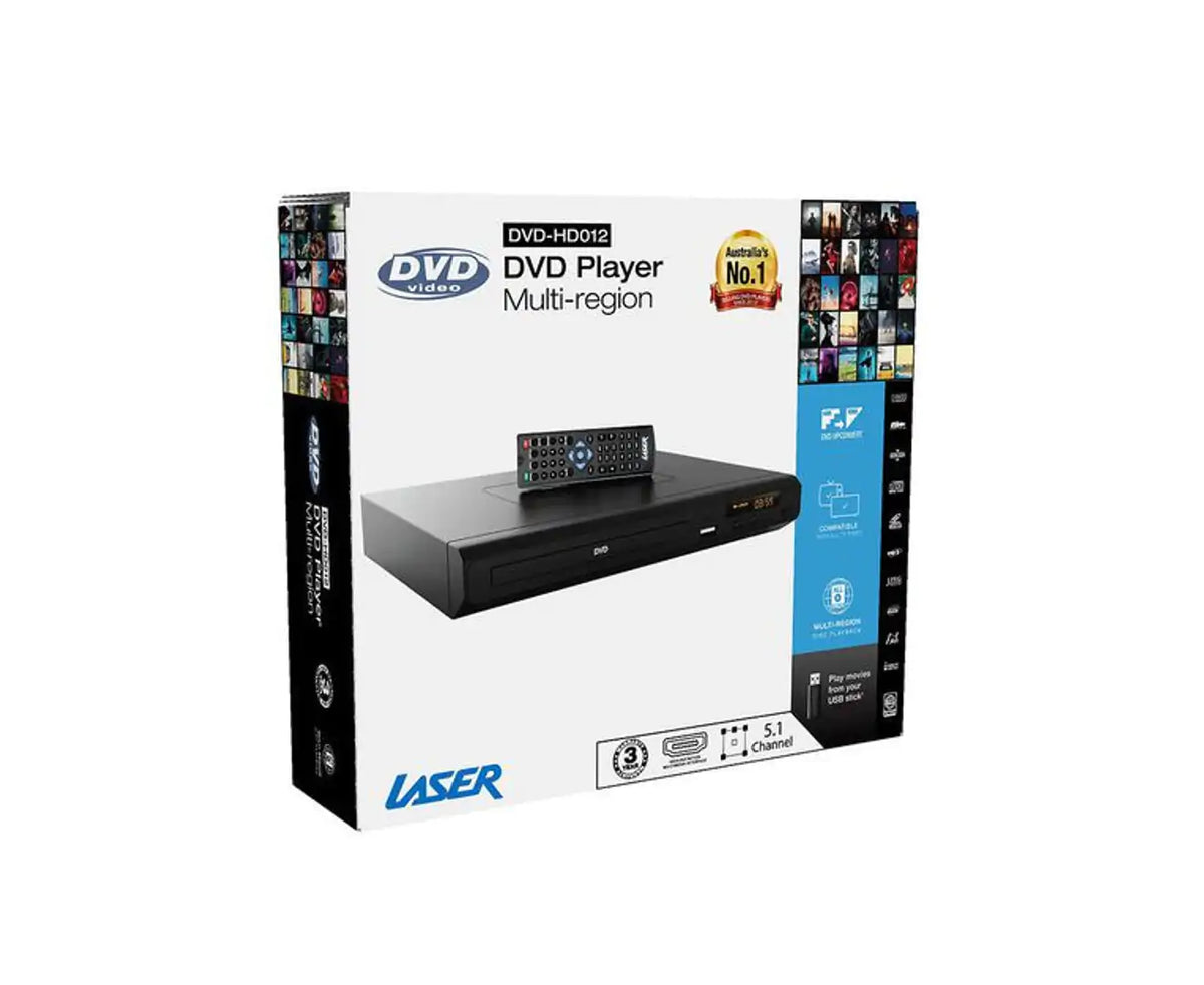 Laser Multi Region DVD Player | International Region Free DVD Movie Player | HDMI, Dolby Sound